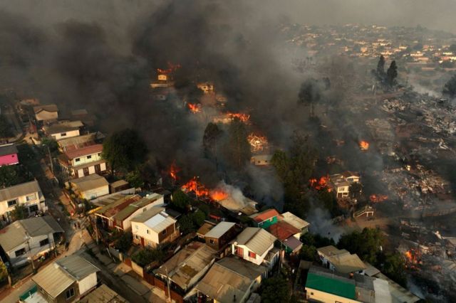 Chile afronta la peor ola de incendios, país que"siempre se vuelve a poner de pie”