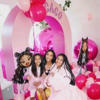 Al estilo "Bratz", Chicago hija de Kim Kardashiam celebró sus 6 años