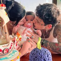 Christian Nodal y Cazzu muestran por primera vez el rostro de su bebé Inti
