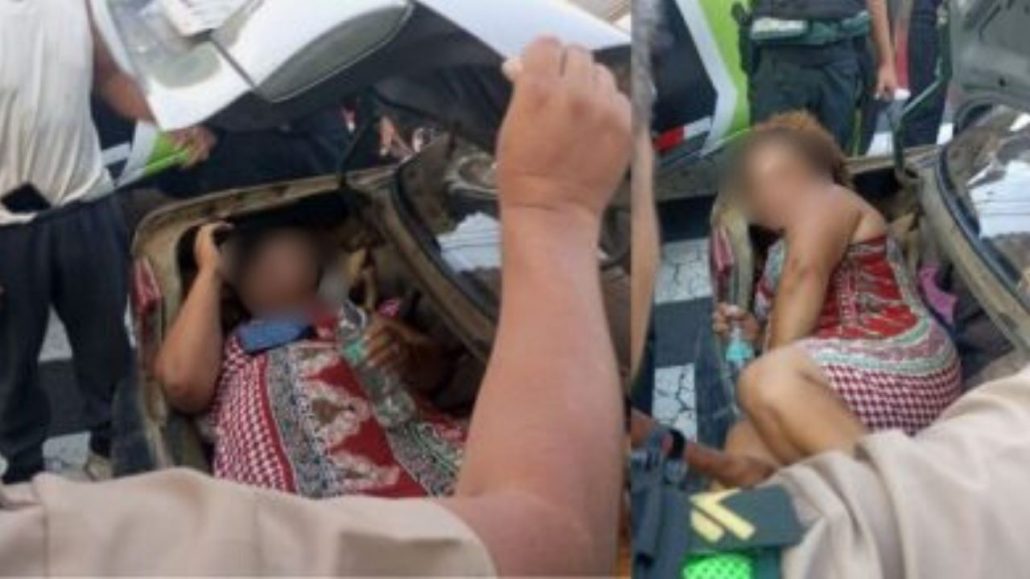 Mujer decide investigar presunta infidelidad y desata confusión policial al esconderse en la maletera