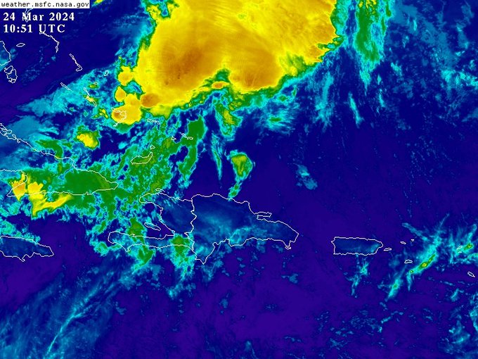 Vaguada incrementará las lluvias a partir de esta tarde hacia el interior del país