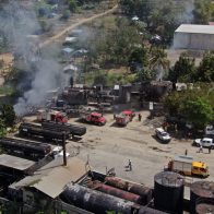 Sistema 911 coordina respuesta ante incendio en depósito de combustible en La Guayiga, Pedro Brand