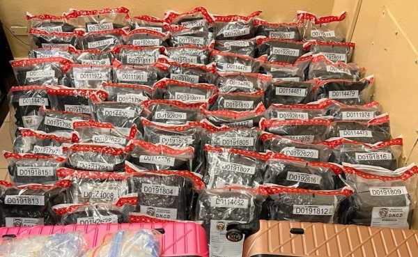 DNCD incauta 118 paquetes de marihuana en Aeropuerto del Cibao