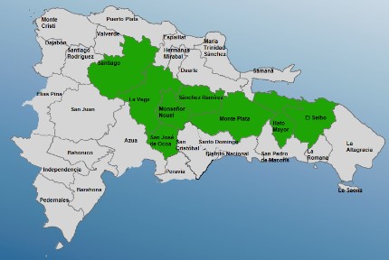 COE coloca ocho provincias en alerta verde