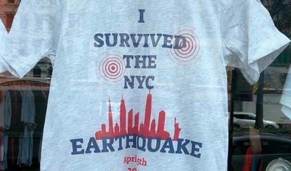 Nueva York ya tiene camisetas con el lema "Sobreviví al terremoto"
