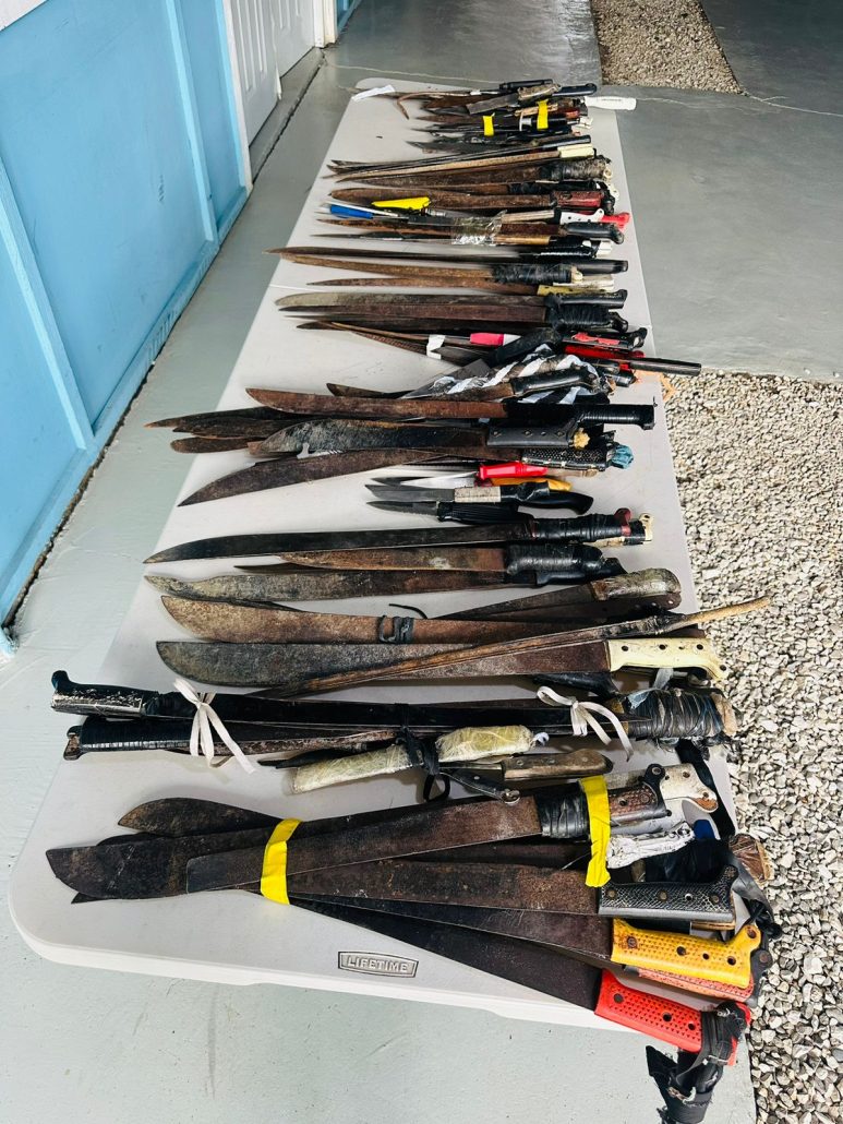 PN incauta más de 300 armas blancas y 10 armas de fuego en Santiago