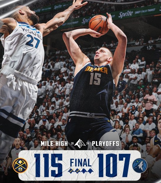 107-115: Los Nuggets retoman el mando