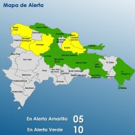 COE mantiene 05 provincias en alerta amarilla y 10 en verde