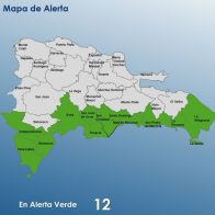 COE aumenta 11 provincias y al Distrito Nacional en alerta verde debido a una vaguada