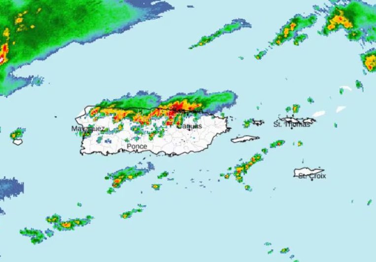 Declaran bajo alerta de inundaciones repentinas todo el norte de Puerto Rico