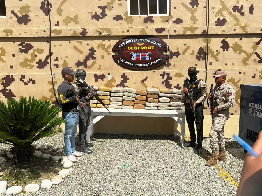 Incautan 384 libras de marihuana en Elías Piña  