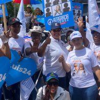 Simpatizantes del PRM respaldan a Luis Abinader en Los Alcarrizos