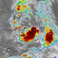 El ciclón tropical "Uno" aumenta su velocidad de desplazamiento por el Golfo de México