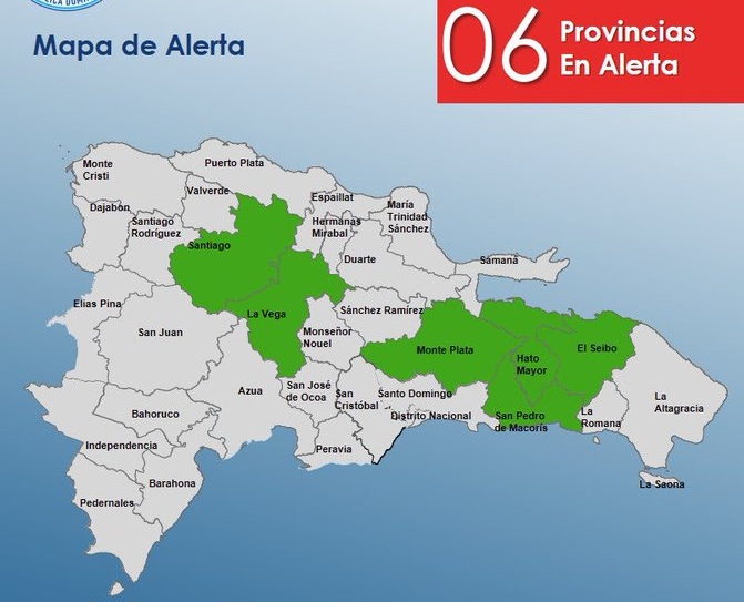 COE mantiene 06 provincias en alerta verde por incidencia de una vaguada
