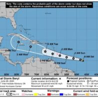 Tormenta tropical Beryl se fortalece; podría convertirse en huracán en los próximos días