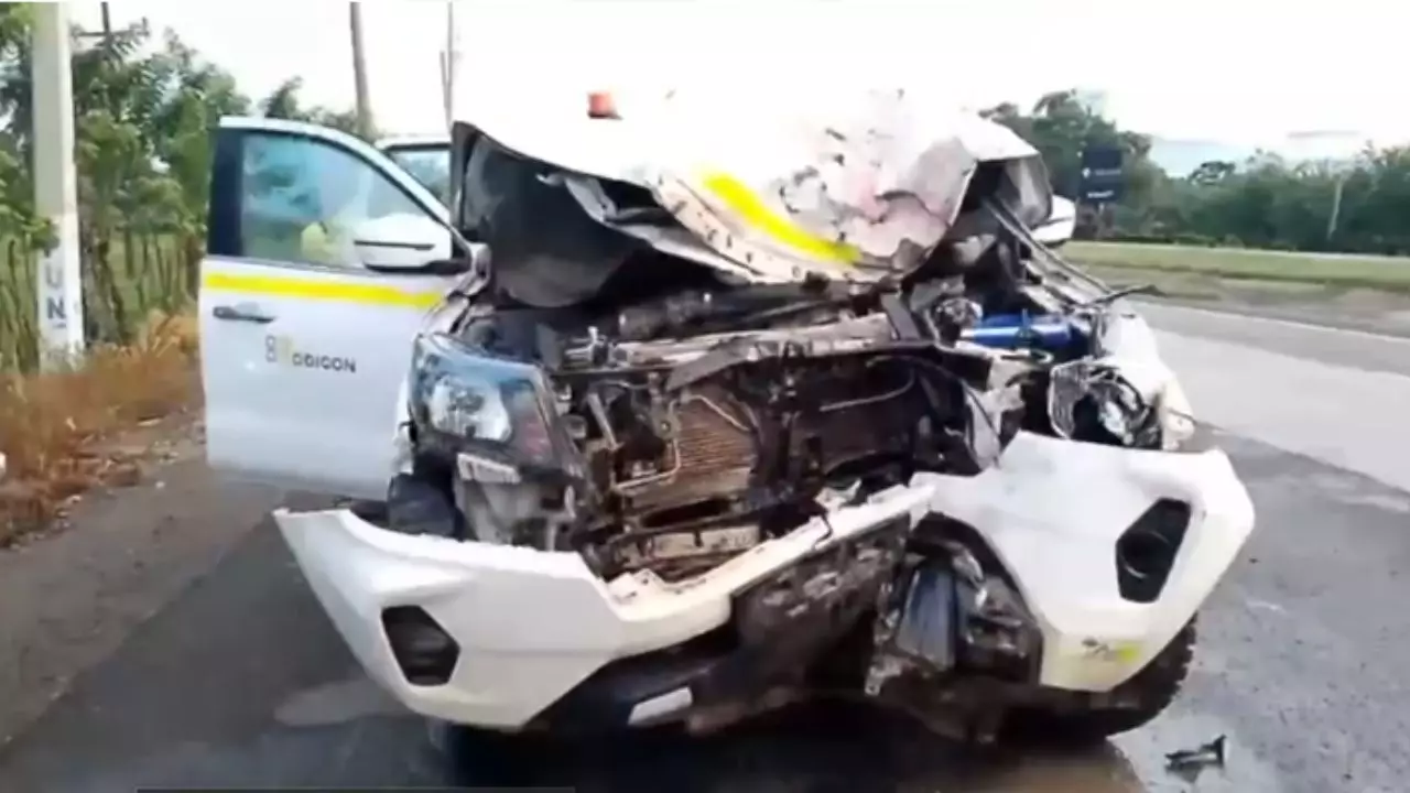 Accidente en la autopista Duarte