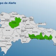 Ante vaguada el COE coloca 04 provincias y al DN en alerta verde