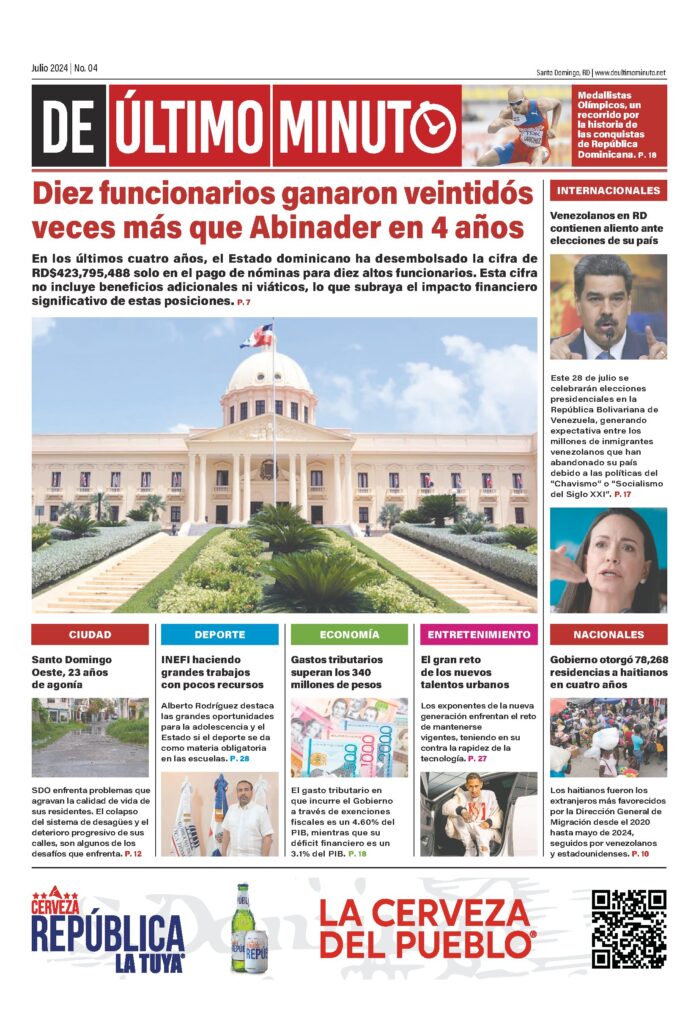 Portada de Cuarta edición De Último Minuto impresa – Julio 2024