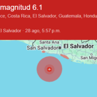 Reportan 50 sismos tras el temblor de 6,1 que sacudió a buena parte de El Salvador