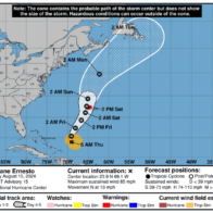 Emiten alerta por huracán el sábado en Bermudas