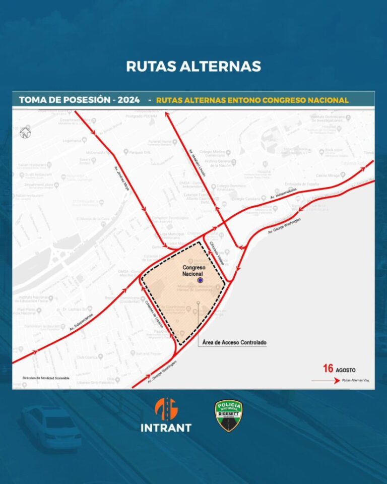 Rutas alternas por actividades toma de posesión 2024