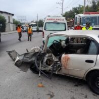 911 coordina asistencia en accidente entre jeepeta y vehículo de transporte público en Santiago