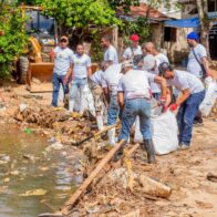 Comunidad y alcaldía de Las Terrenas realizan jornada de limpieza en el río Caño Seco