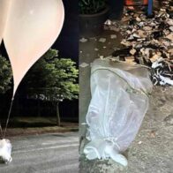 Corea del Norte vuelve a enviar globos con desechos al Sur