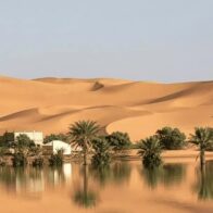 Lluvias extraordinarias revitalizan el Sahara y crean lagos entre las dunas