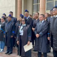 Fiscales protestan en Palacio de Justicia por aumento salarial y otras reivindicaciones