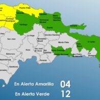 COE activa alertas amarilla y verde en 16 provincias