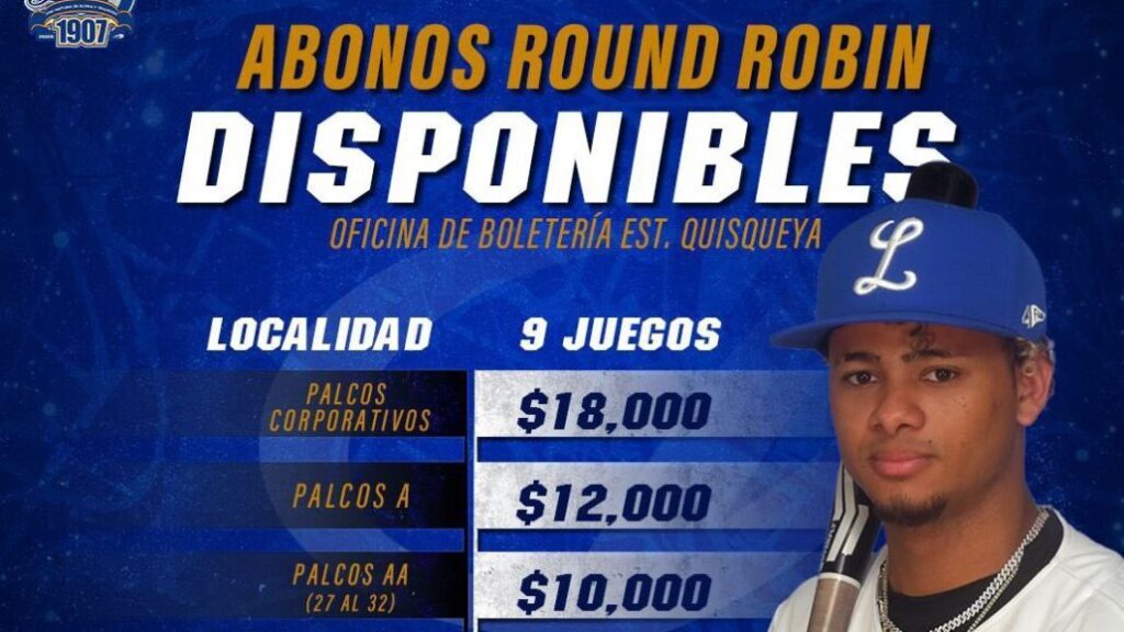 Precios de abonos para el round robin por los Licey 2024-2025
