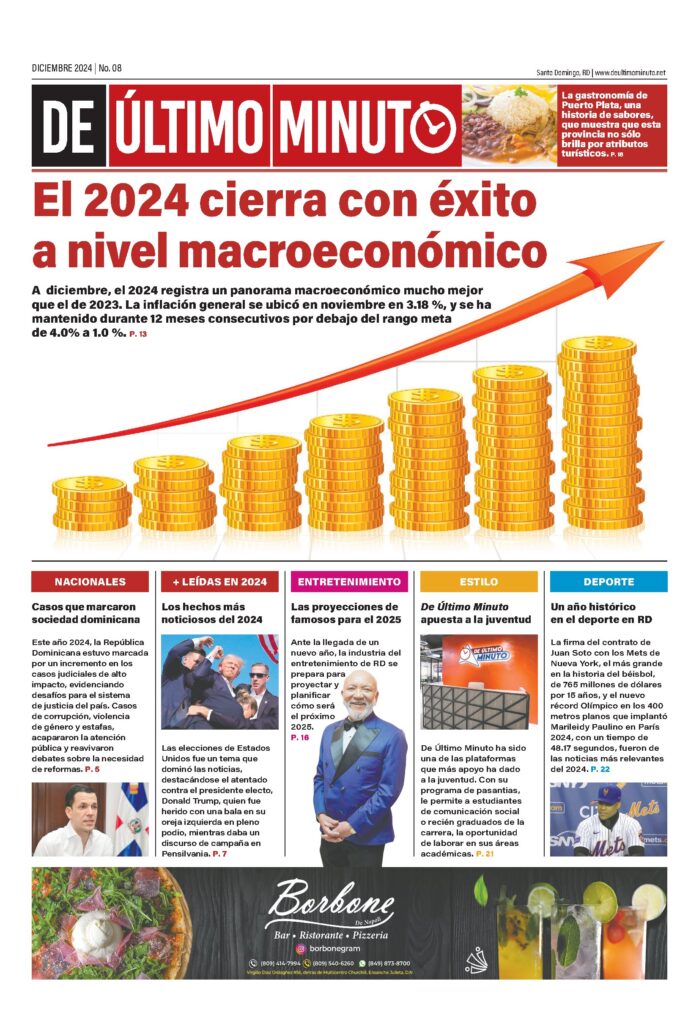 Portada de Edición diciembre 2024 – De Último Minuto Iimpreso #8