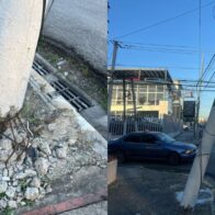 Residentes de la avenida Charles Summer temen por colapso de poste de luz en mal estado