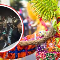 ¡Se armo el huidero! Caos en celebración del carnaval de Santiago