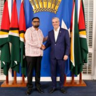 Presidente Abinader se reúne con su homólogo de Guyana Mohamed Irfaan Ali