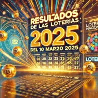 Resultados de las loterías del 10 de marzo 2025 - Lotería Nacional. Números ganadores