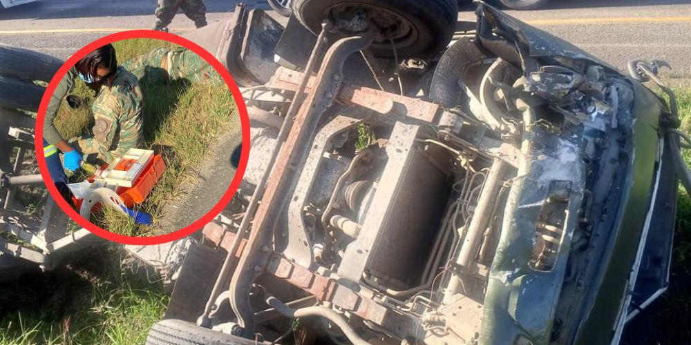 Accidente deja varios militares fallecidos y otros heridos en autopista Duarte; 911 coordina asistencia