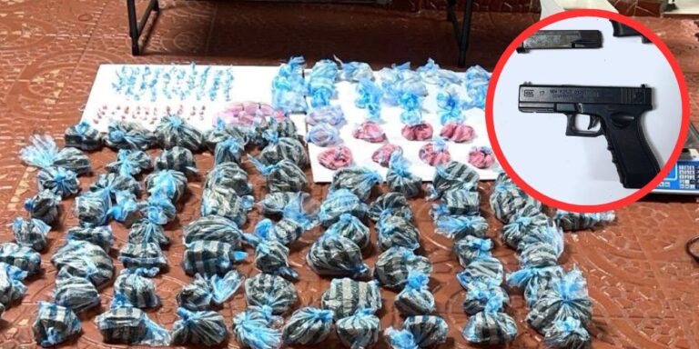 PN apresa a cinco hombres y decomisa drogas y armas de fuego en operativo en el GSD