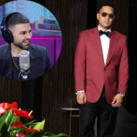 Estilista Jomari Goyso aprueba traje de Santiago Matías en Premios Soberano