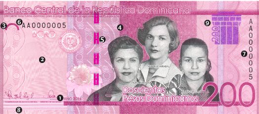 Nuevo billete de RD$200.