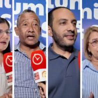 Autoridades y comunitarios de El Millón en el DN dan visto bueno a las iniciativas de iluminación