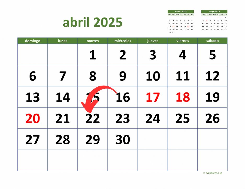 Santo Domingo.- Estas son las principales actividades de la agenda del día de hoy, martes 22 de abril de 2025.