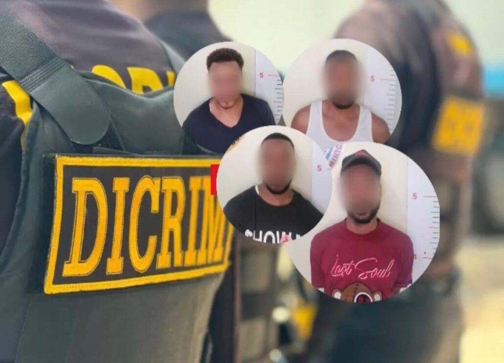 DICRIM apresa en La Romana a cuatro hombres con armas de fuego ilegales y dinero sustraído de un cajero en SFM