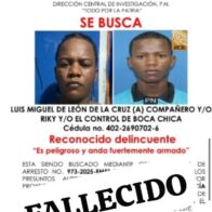 Reconocido delincuente “El Control de Boca Chica” cae abatido al enfrentar patrulla que intentaba arrestarlo por herir oficial ARD