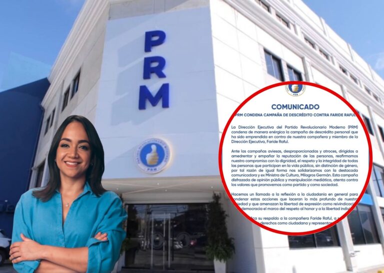 PRM rechaza ataques contra Faride Raful y respalda su integridad