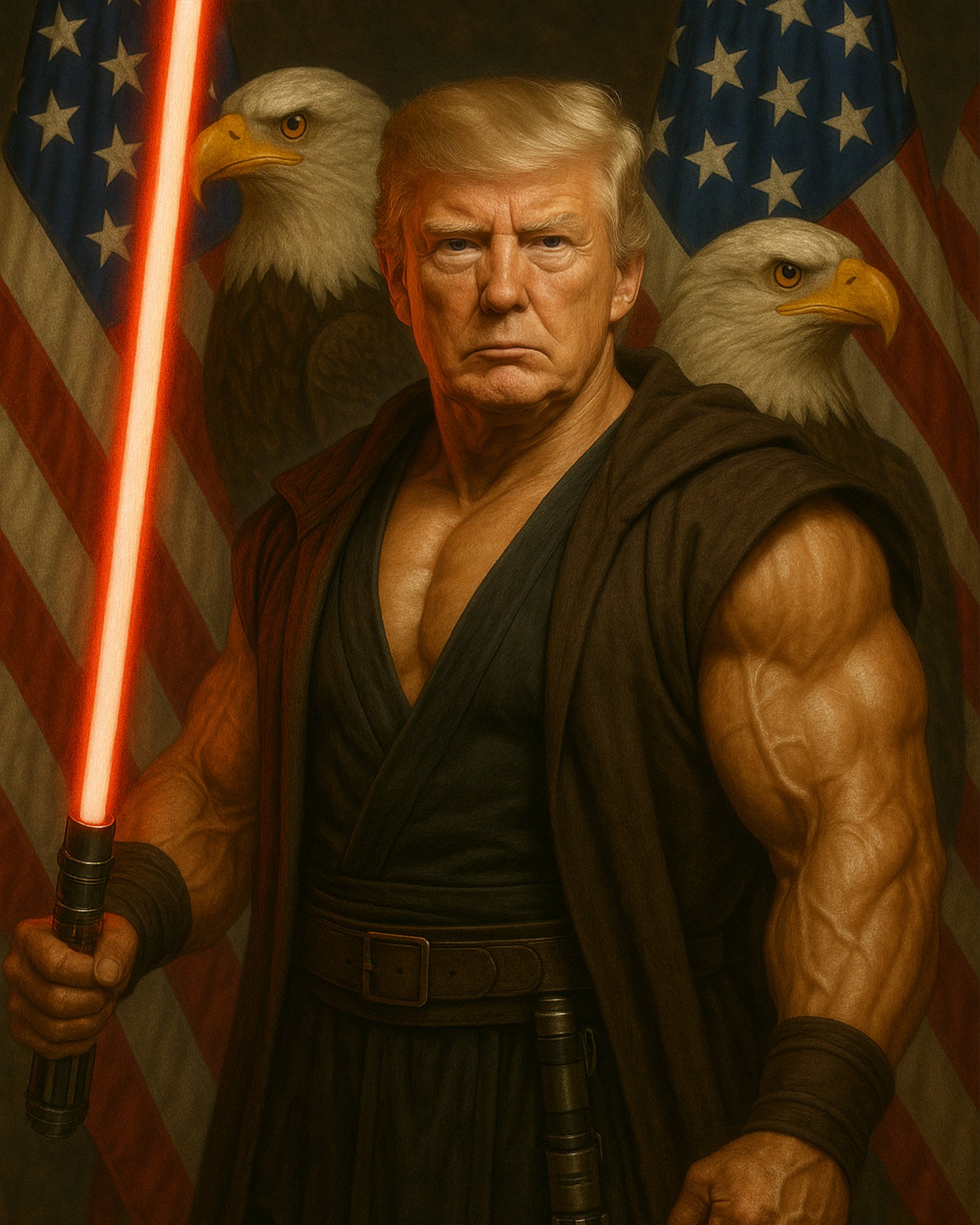 Casa Blanca genera controversia al publicar imagen de Trump con sable láser en el Día de Star Wars