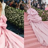 Acusan a Shakira de copiar el look que usó Nicki Minaj en la Met Gala del 2019.