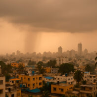 Pronóstico del tiempo para este jueves: lluvias, calor y polvo del Sahara sobre el país