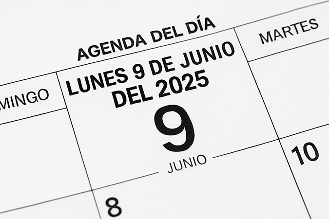 Agenda del día: lunes 9 de junio del 2025 incluye simposios, audiencias y premiación a periodistas